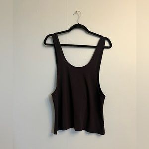 Montiel Black Tank with Scoop Back